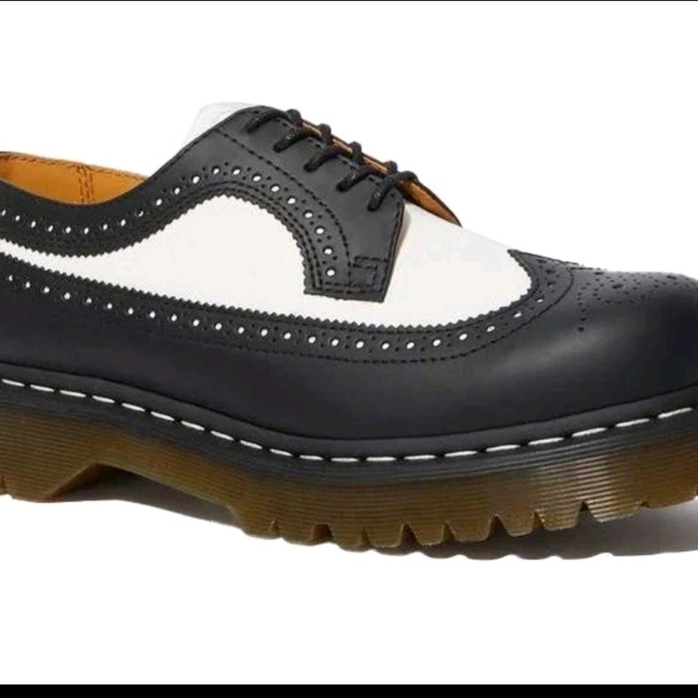 Dr. Martens Black and White Oxford Shoes